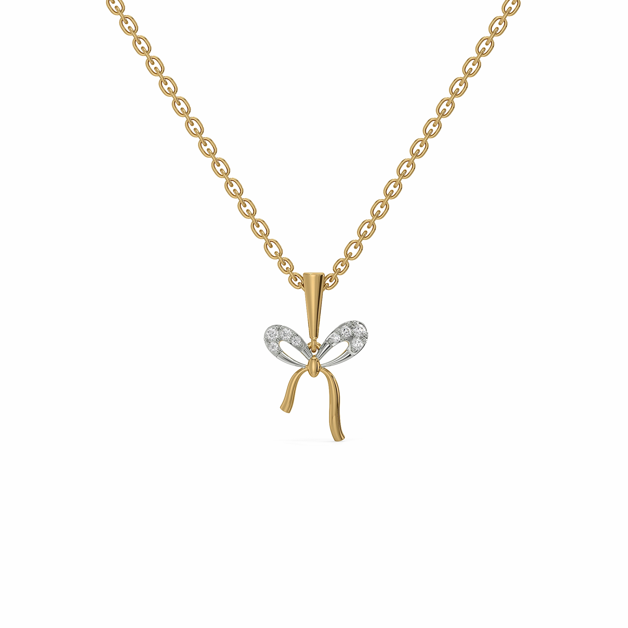 Bow Blush - Lab Diamond Necklace