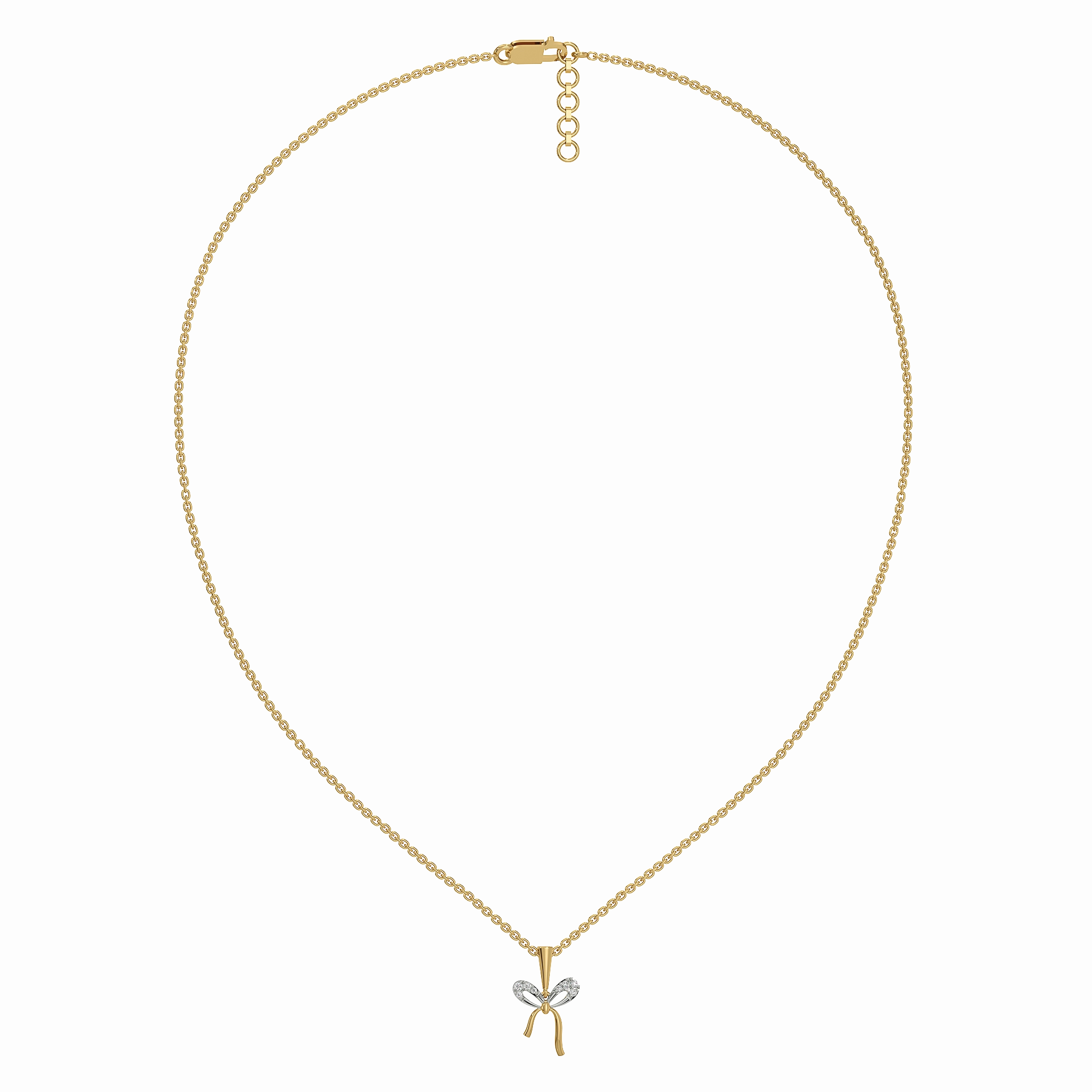 Bow Blush - Lab Diamond Necklace