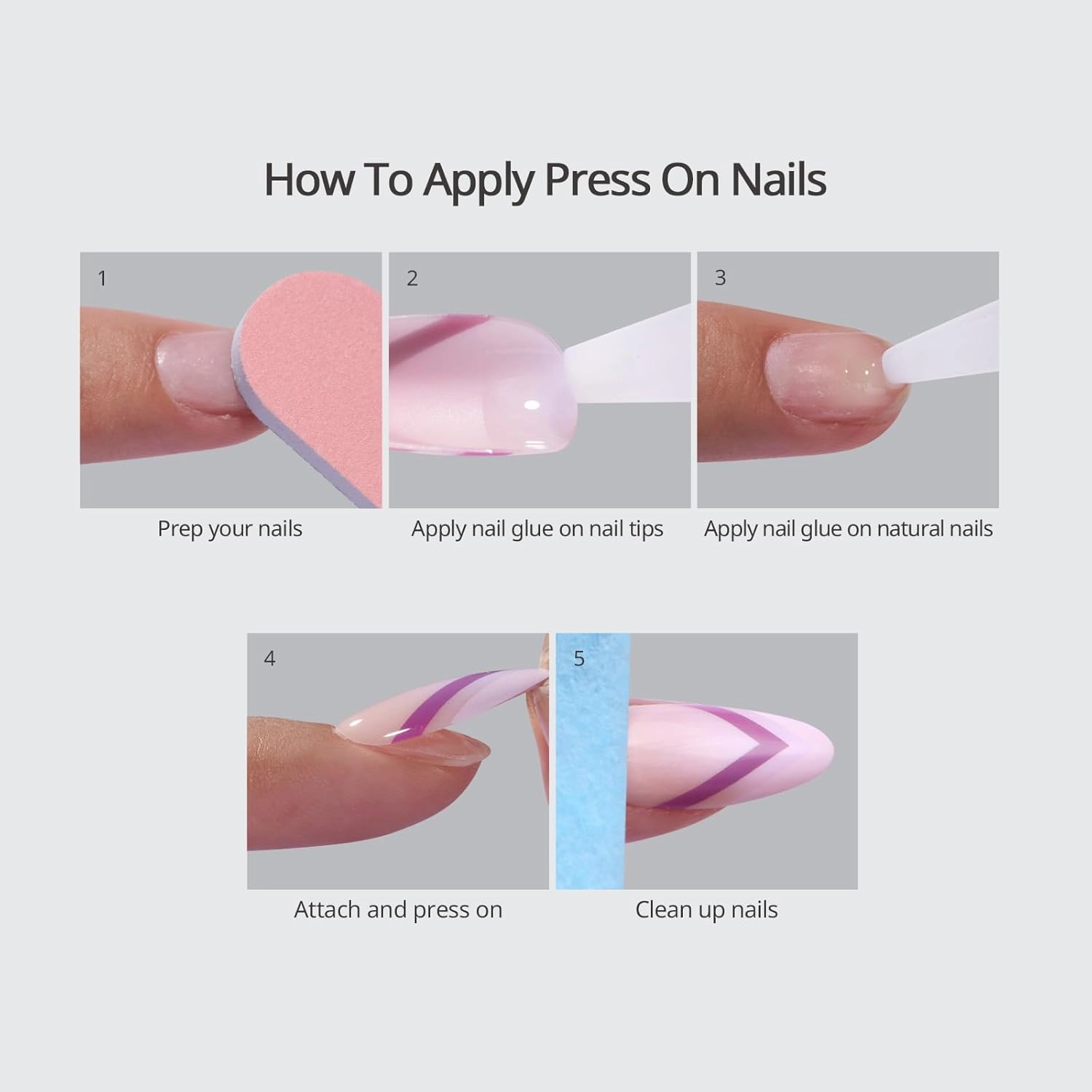 BTArtbox Press On Nails Short - Pearl Accents Chrome Almond Press On Nails with Glue for Women, Opaque Soft Gel Glue On Nails in 16 Sizes - 32 Stick On Nails Kit, Tidal Pearl