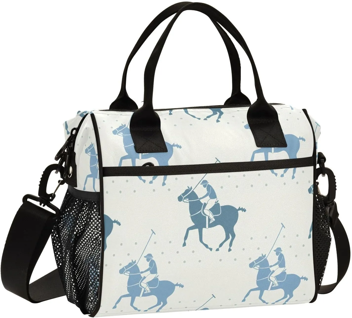 Campaigns Silhouette Pattern Lunch Bag, Large Capacity Insulated Bag, Lunch Box for Women, Reusable Insulated Lunch Box, Container for Office Work Picnic or Travel