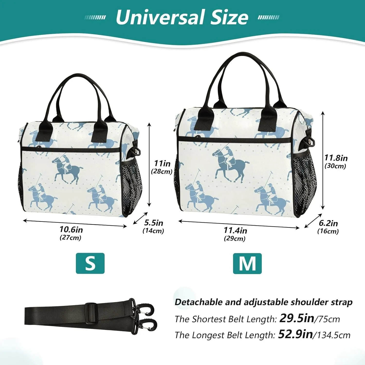 Campaigns Silhouette Pattern Lunch Bag, Large Capacity Insulated Bag, Lunch Box for Women, Reusable Insulated Lunch Box, Container for Office Work Picnic or Travel