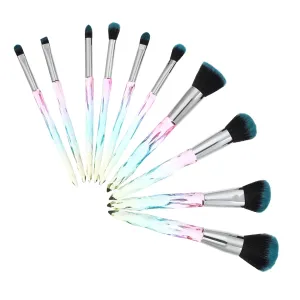 CANIGHT 10pcs Professional Makeup Brush Set Foundation Blush Eyeshadow Brushes Irregular Handle for Blending and Contouring Makeup Looks