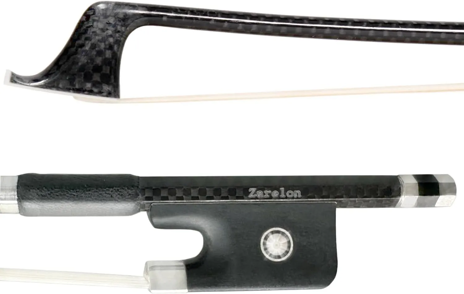 Carbon Fiber Cello Bow with Zarelon FH ®- Hair Never Breaks & Has Superior Tone, Made of Fortified Horsehair Keratin