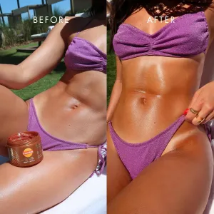 Carroten Gold Shimmer Intensive Tanning Gel | Browning Tan Accelerator | Non-Greasy, Water-Resistant with Carrot and Coconut Oil | Vitamin A & E For Moisture & Hydration | 5 Fl Oz   Spatula