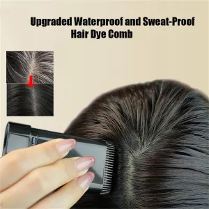 Carylook Hair Color Stick,Waterproof and Sweat-Proof Hair Dye Stick,Portable HairColor Touch-Up stickwith Comb,Safe and Convenient Comb HairDye TouchupComb for Quick Touch (2PCS Brown)
