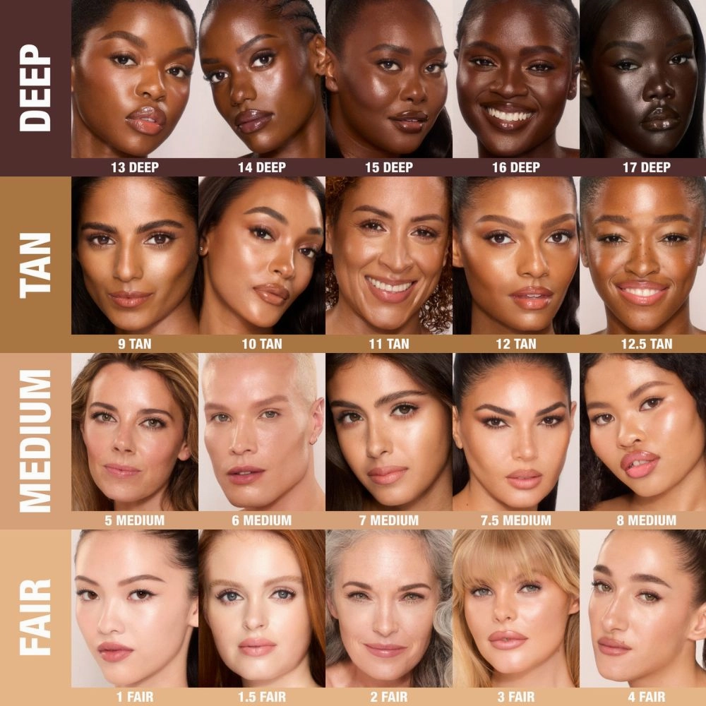 CHARLOTTE’S UNREAL BEAUTIFUL AIRBRUSHED SKIN KIT 8 MEDIUM   2 MEDIUM   7 MEDIUM