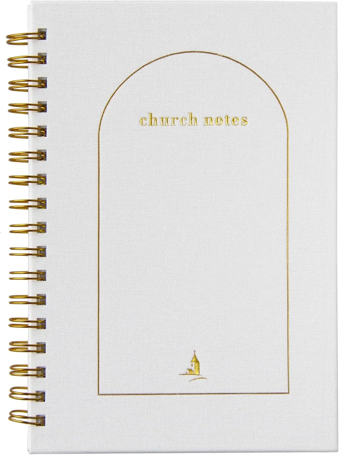 Church Notes Journal - Sermon Notes Christian Notebook - Bible Study Journal Original Linen Hardcover Guilded Notebook for Note Taking, Spiritual Growth - Bible Study Supplies Gift for Women and Men