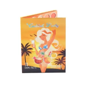 Cocktail Party 35 Color Eyeshadow Palette – Tropical Inspired, Versatile Shades with Matte, Shimmer & Glitter Finishes for Day to Night Looks