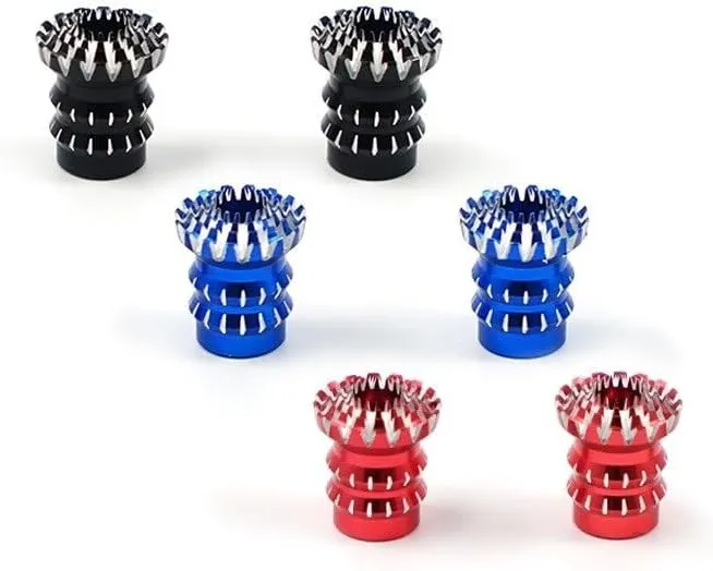 Compatible with FrSky 3D M4 4mm CNC Aluminum Gimbal Stick Ends Transmitter Stick Anti-Slipping Cap(Grand Lotus -GOLDEN)