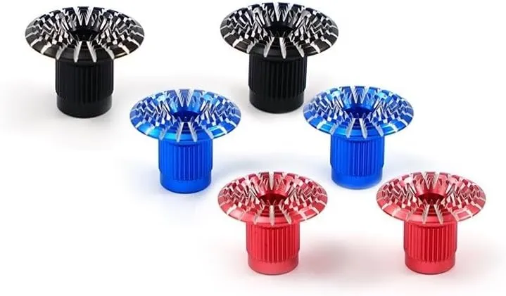 Compatible with FrSky 3D M4 4mm CNC Aluminum Gimbal Stick Ends Transmitter Stick Anti-Slipping Cap(Grand Lotus -GOLDEN)