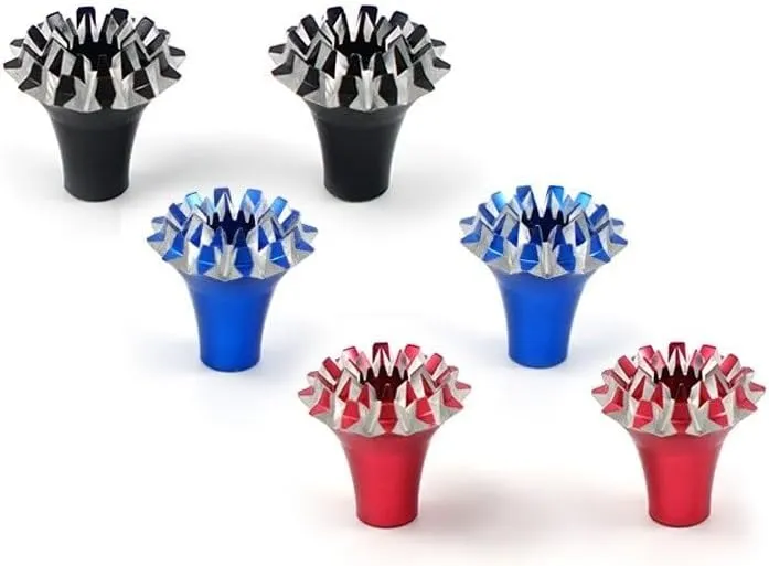 Compatible with FrSky 3D M4 4mm CNC Aluminum Gimbal Stick Ends Transmitter Stick Anti-Slipping Cap(Grand Lotus -GOLDEN)