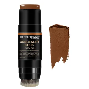 Concealer Stick - Men’s 2-in-1 Concealer & Brush - For Blemishes, Dark Circles, Scars, Acne & Uneven Skin Tones - Natural Finish - All Skin Types - Vegan - Extra Rich - 1 Stick