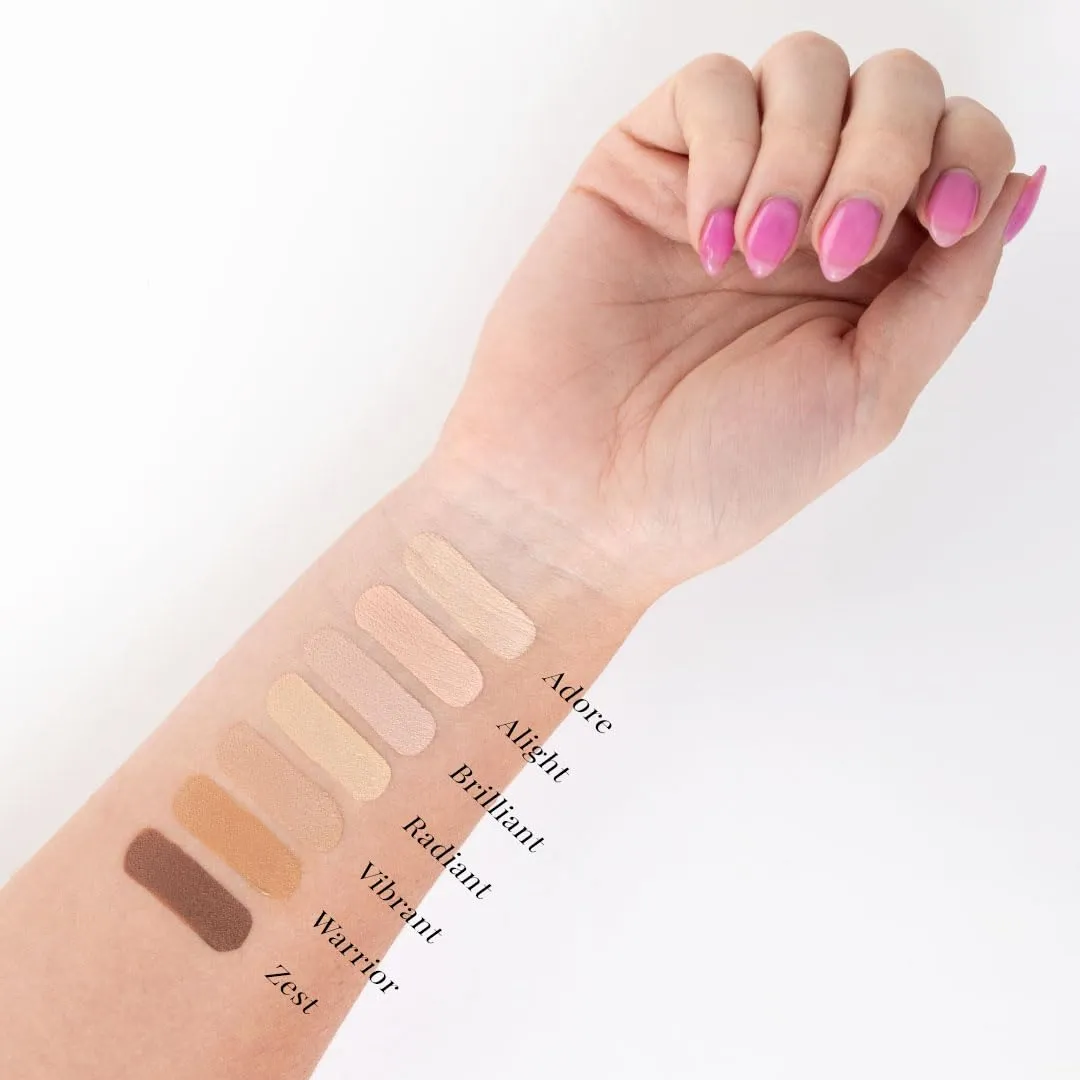 Concealer - Under Eye Full Coverage Concealer - for Dark Circles, Fine Lines, Redness & Discoloration - Waterproof - Anti-Aging - Natural Finish (Vibrant, .2 FL)