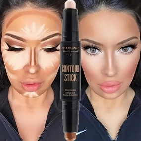 Contouring Stick with Double-Headed Concealer & Highlighter - V Face & High Nose Bridge