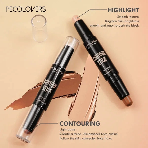 Contouring Stick with Double-Headed Concealer & Highlighter - V Face & High Nose Bridge