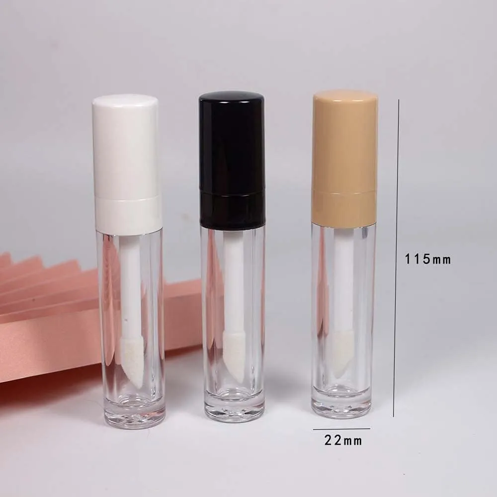 COSIDEA 30pcs White Empty 8ml 0.27oz PETG Lip Gloss Tubes with Big Doe Foot Wand，Lipgloss Containers，Concealer Tube Packing Container Bulk Wholesale