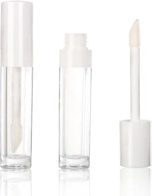 COSIDEA 30pcs White Empty 8ml 0.27oz PETG Lip Gloss Tubes with Big Doe Foot Wand，Lipgloss Containers，Concealer Tube Packing Container Bulk Wholesale