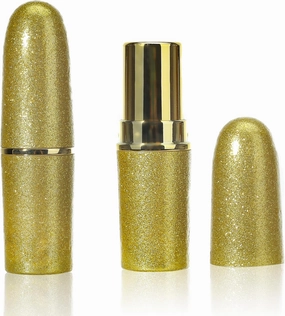 COSIDEA 25 PCS Empty Plastic Round Gold Bullet lipstick tubes lip stick tube packing 12.1mm Lip blam DIY container