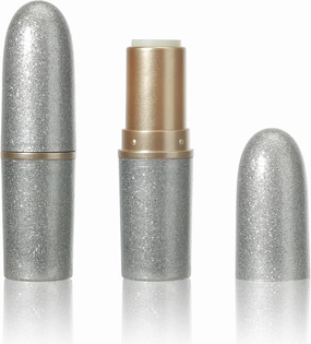 COSIDEA 25 PCS Empty Plastic Round Silver Bullet lipstick tubes lip stick tube packing 12.1mm Lip blam DIY container