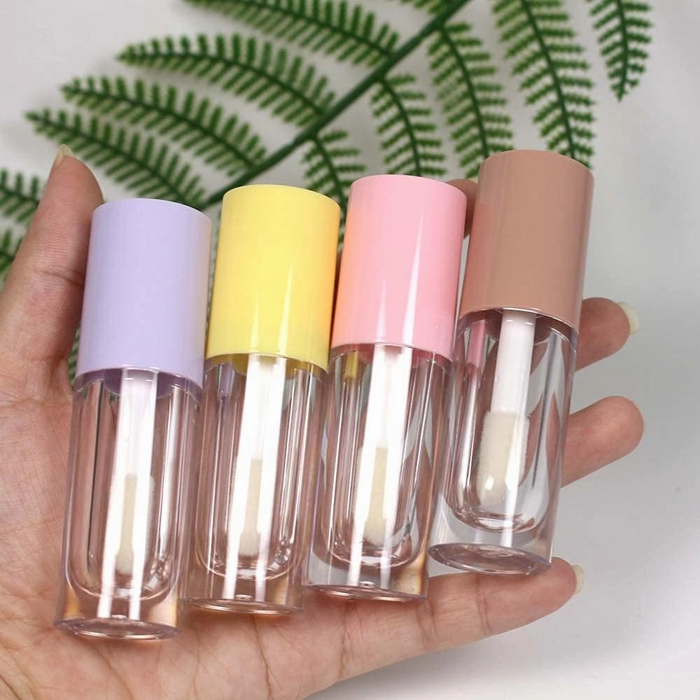 COSIDEA 30pcs White Empty 6ml 0.2oz Lip Gloss Tubes with Big Doe Foot Wand，Round Lipgloss Containers，Concealer Tube Cosmetic Packing Container Bulk Wholesale