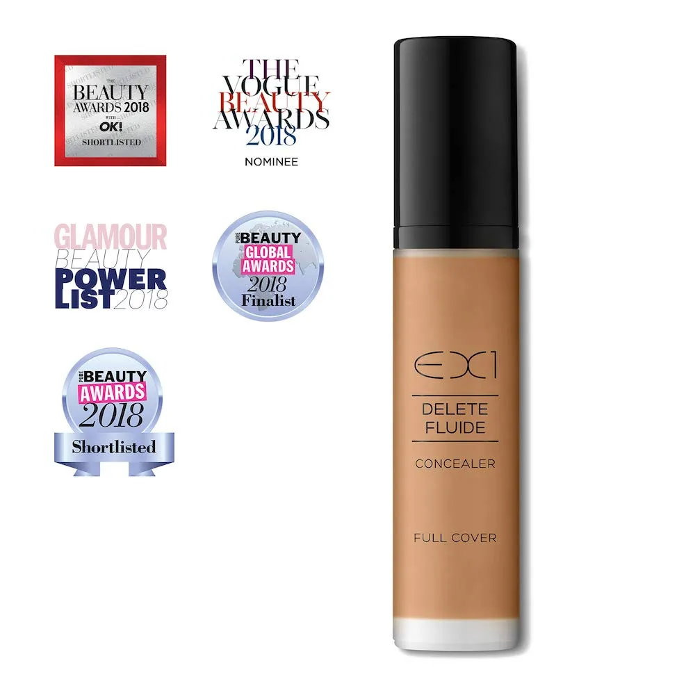 Cosmetics Delete Fluide Full Coverage Liquid Concealer Makeup Shade 7.0- Vegan, Oil free with Ultra-Blendable Formula for Seamless Finish