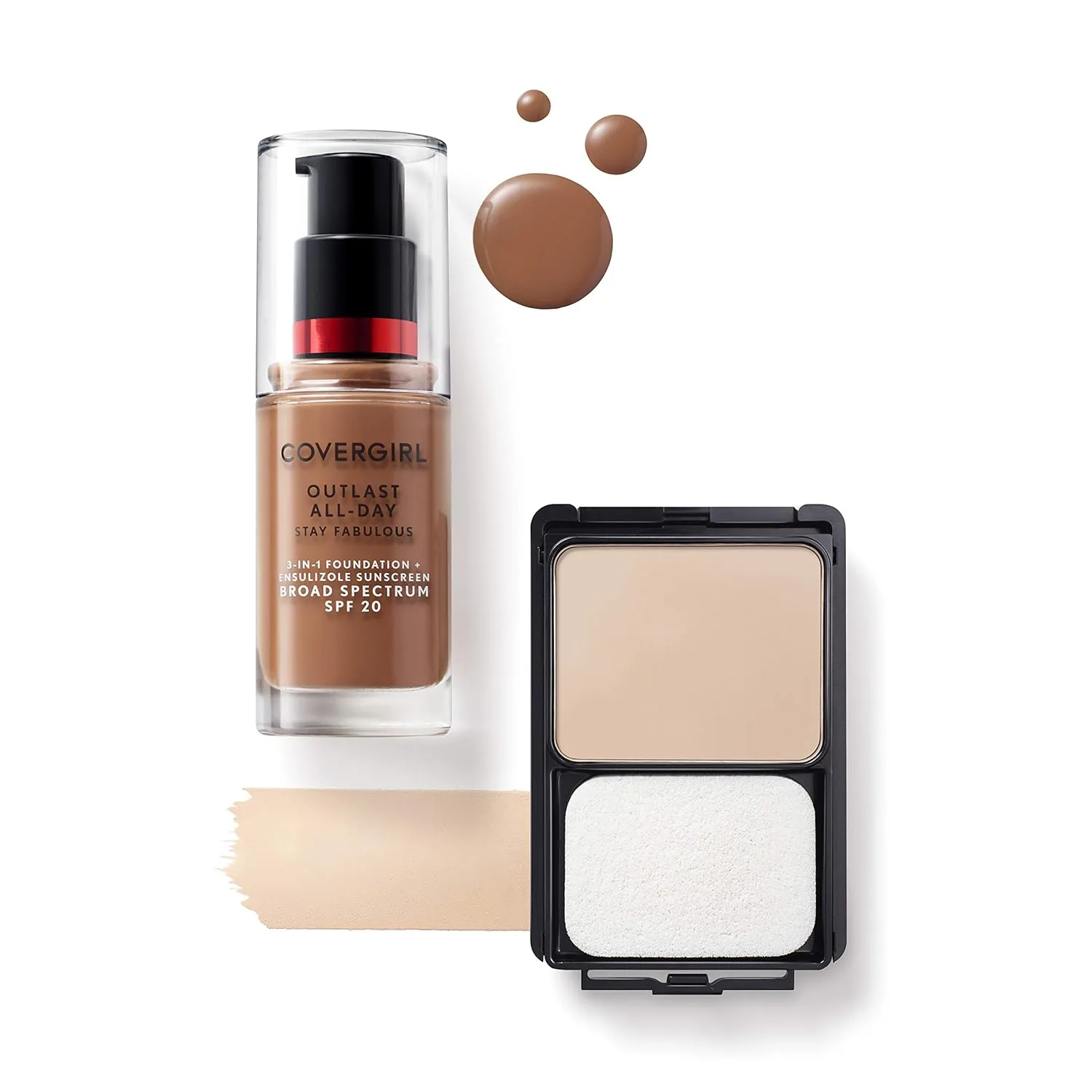 Covergirl Outlast All-Day Stay Fabulous 3-in-1 Foundation, Buff Beige, 1 Fl Oz