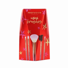 Crimson Mini Brushes – 5-Piece Mini Brush Set