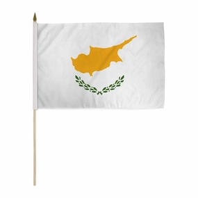Cyprus 12x18in Stick Flag