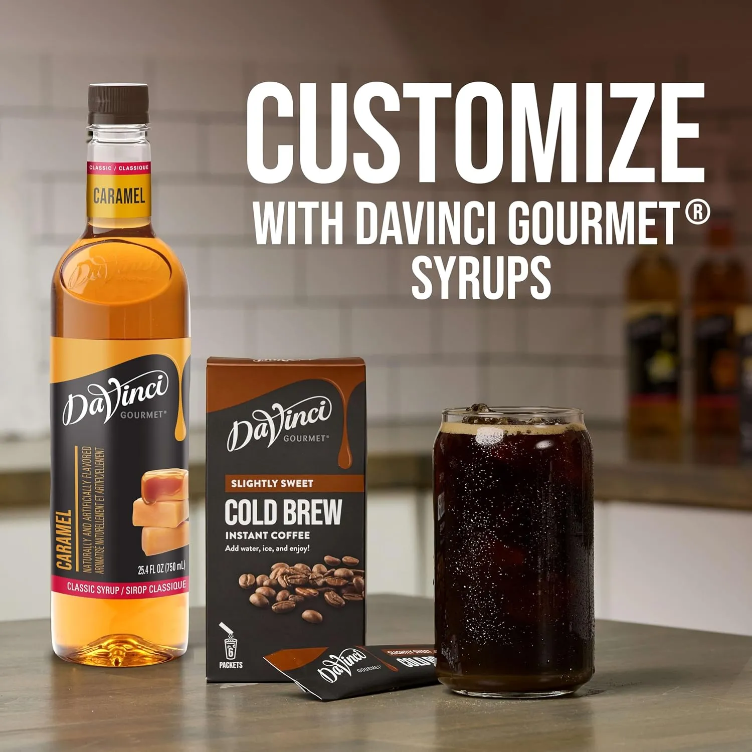 DaVinci Gourmet Vanilla Cold Brew Stick Pack, 90.0 GRM (Pack of 1)
