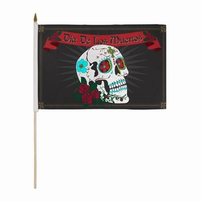 Day of the Dead 12x18in Stick Flag