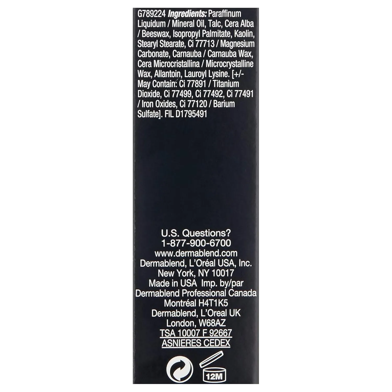 Dermablend Quick-Fix Body Makeup Full Coverage Foundation Stick, Water-Resistant Body Concealer for Imperfections & Tattoos, 0.42 Oz