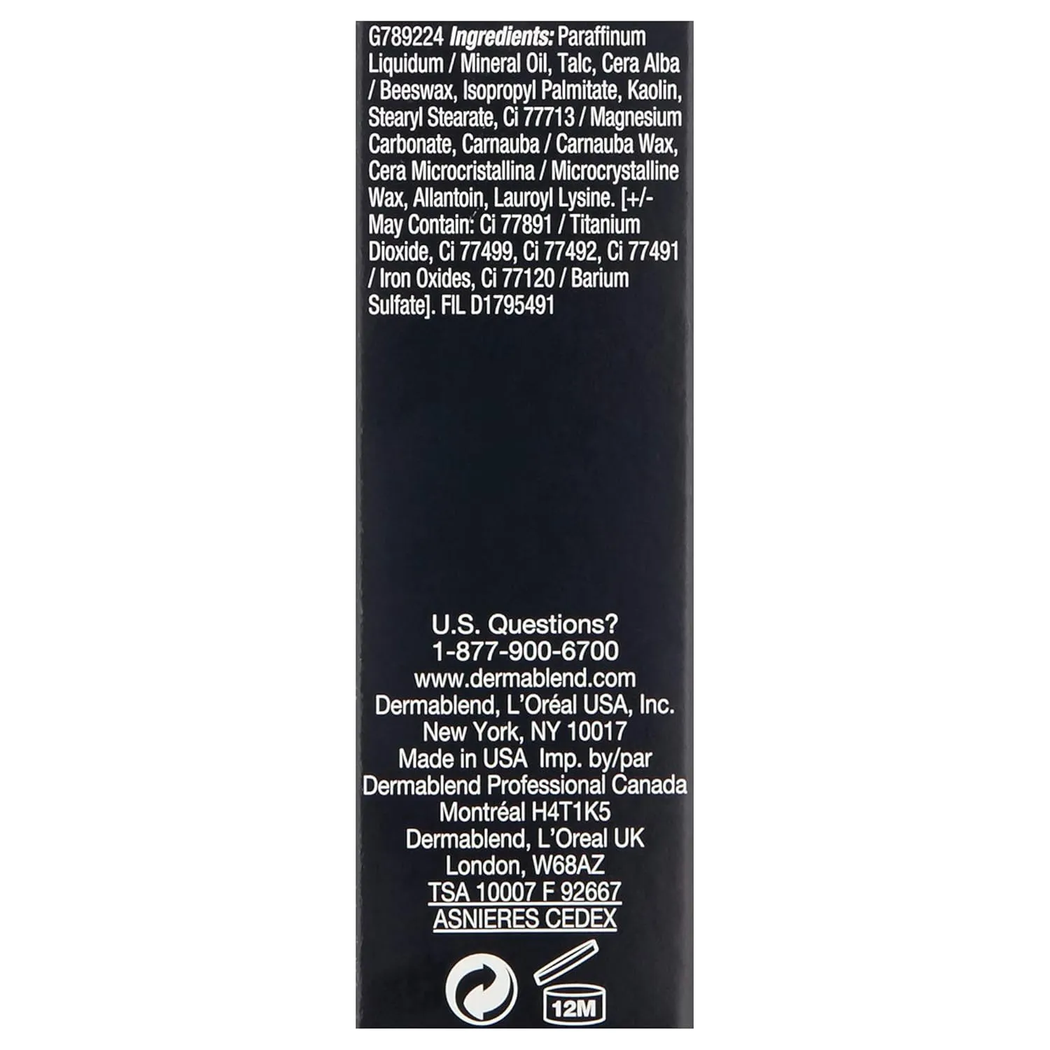Dermablend Quick-Fix Body Makeup Full Coverage Foundation Stick, Water-Resistant Body Concealer for Imperfections & Tattoos, 0.42 Oz
