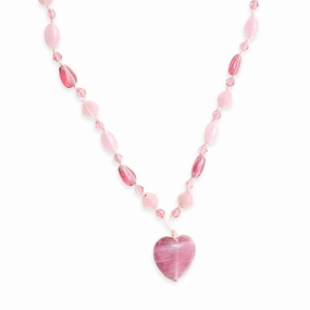 Desert Rose Heart Necklace