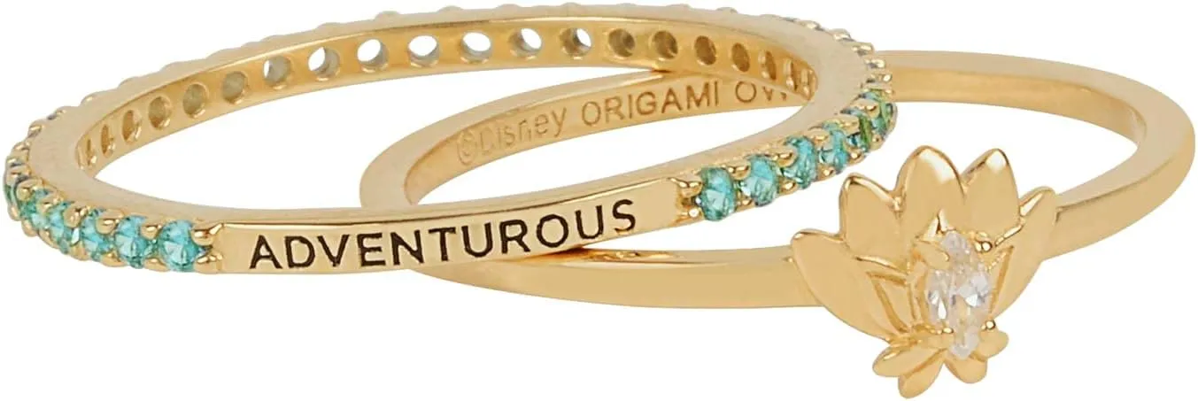 Disney Gold Adventerous CZ Stacking Rings (Set of 2)