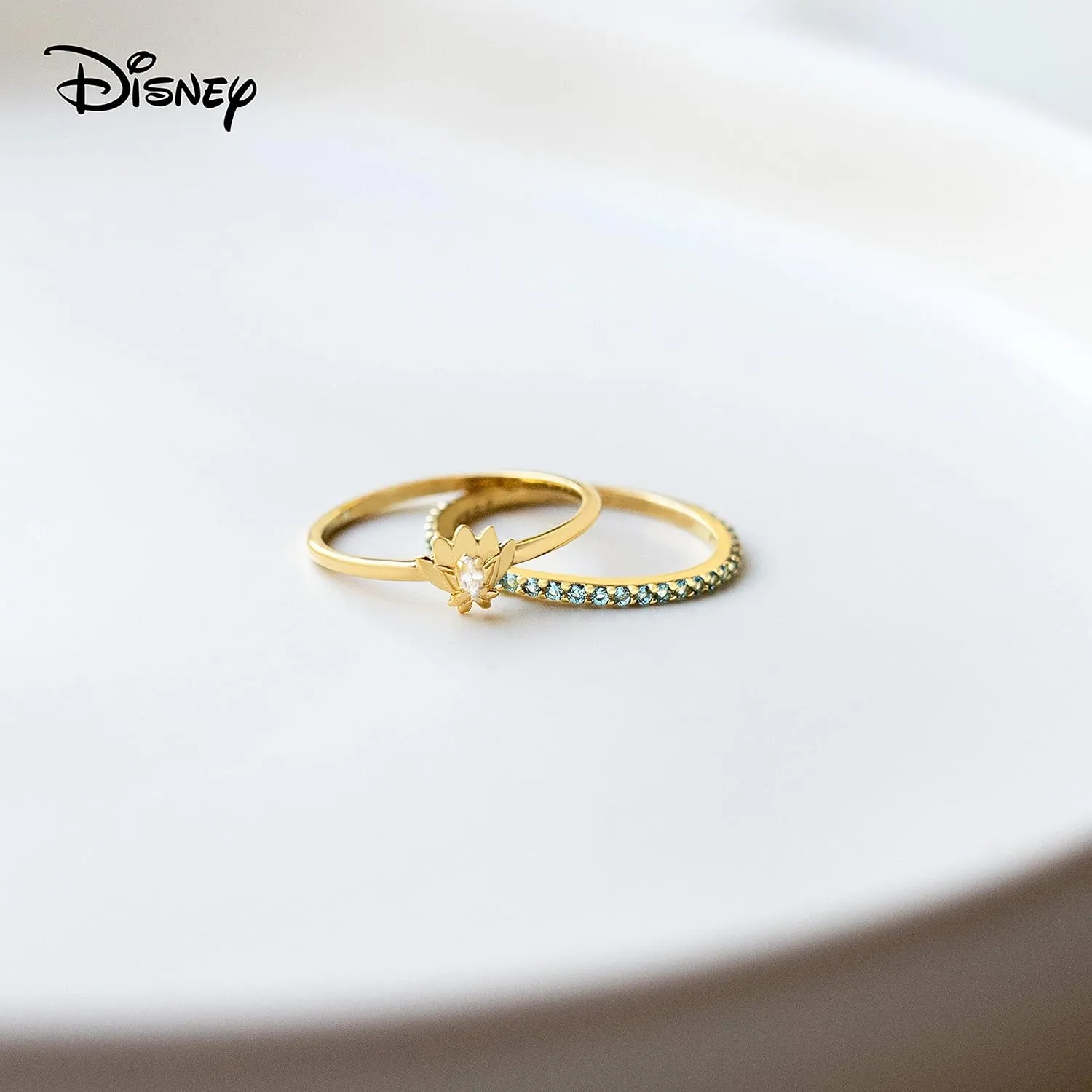 Disney Gold Adventerous CZ Stacking Rings (Set of 2)