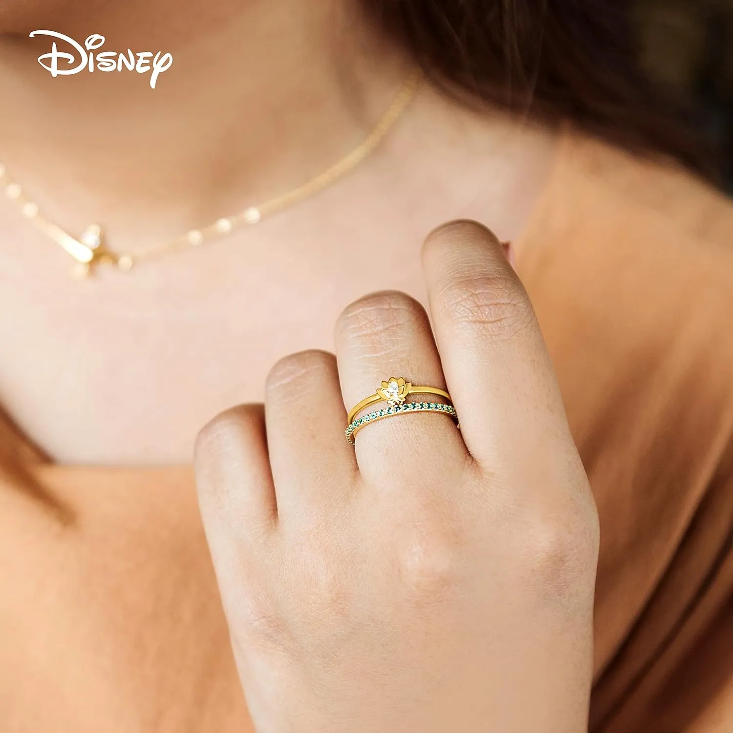 Disney Gold Adventerous CZ Stacking Rings (Set of 2)