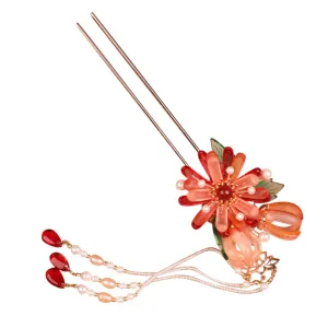 DOITOOL Hair Stick for Women Girls Hair Bun Stick Tassel Hairpin Bridal Hair Fork Elegant Hair Accessory