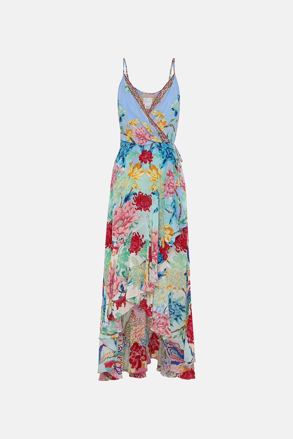 DRAPED FRONT WRAP DRESS GO STAG