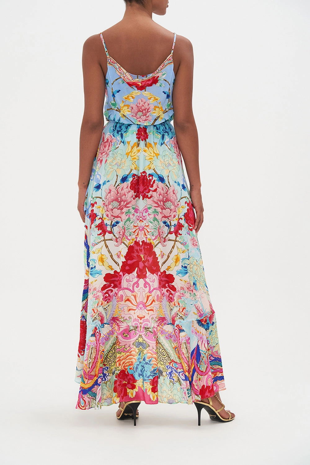 DRAPED FRONT WRAP DRESS GO STAG