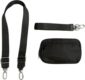 DualMode 2 in 1 Wallet – Nylon Wristlet & Crossbody Bag for Women, Fits Most Smartphones