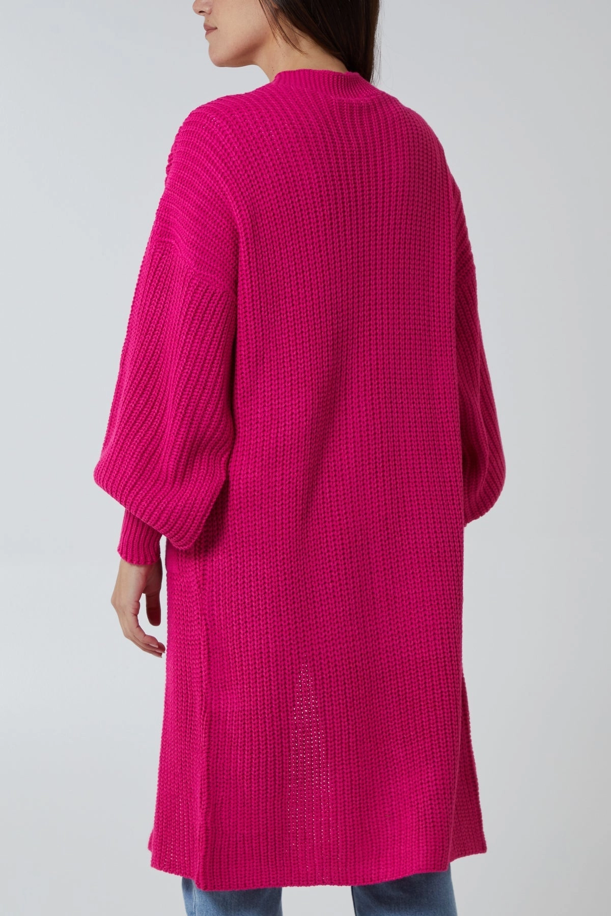 Edge To Edge Knitted Long Cardigan