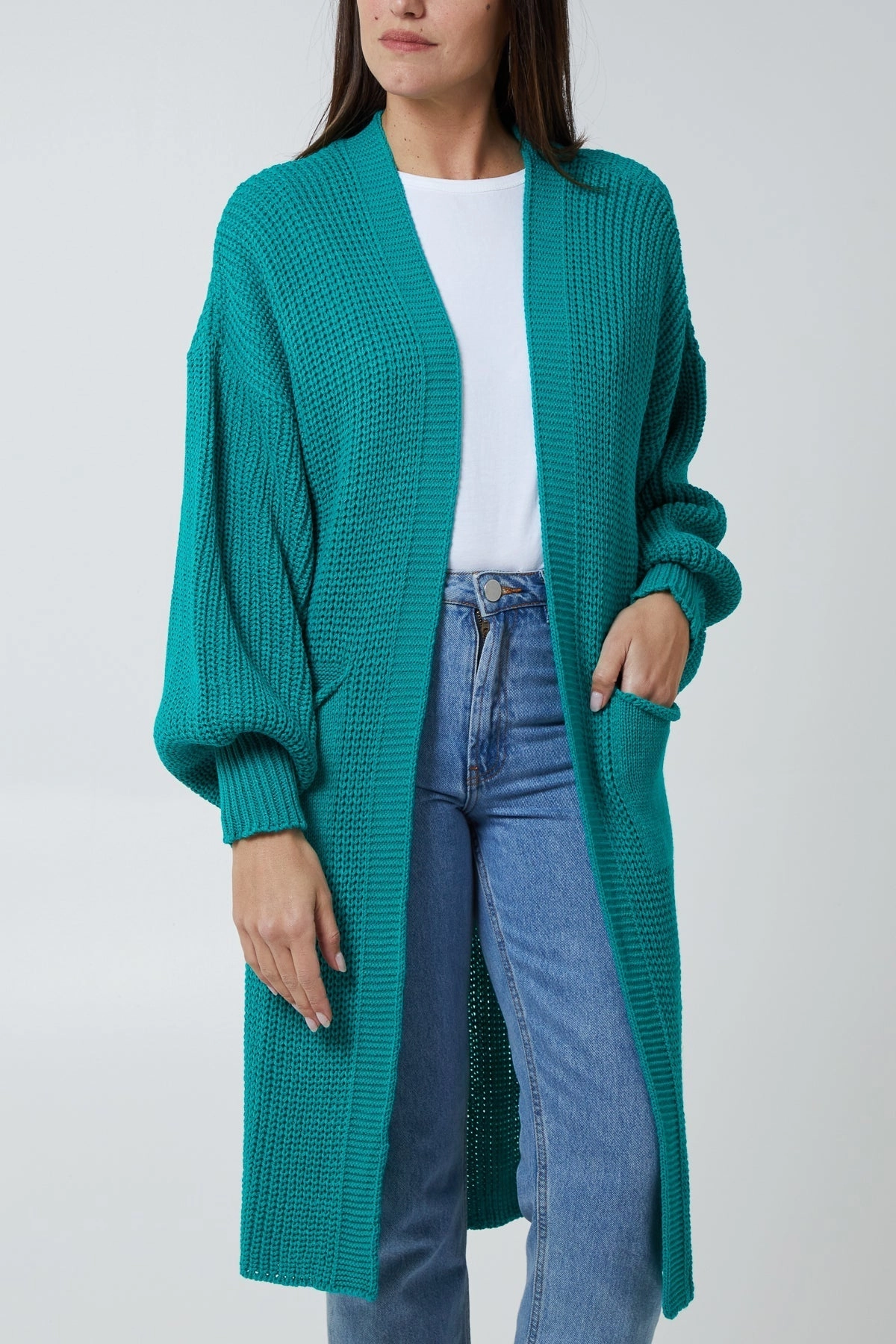 Edge To Edge Knitted Long Cardigan