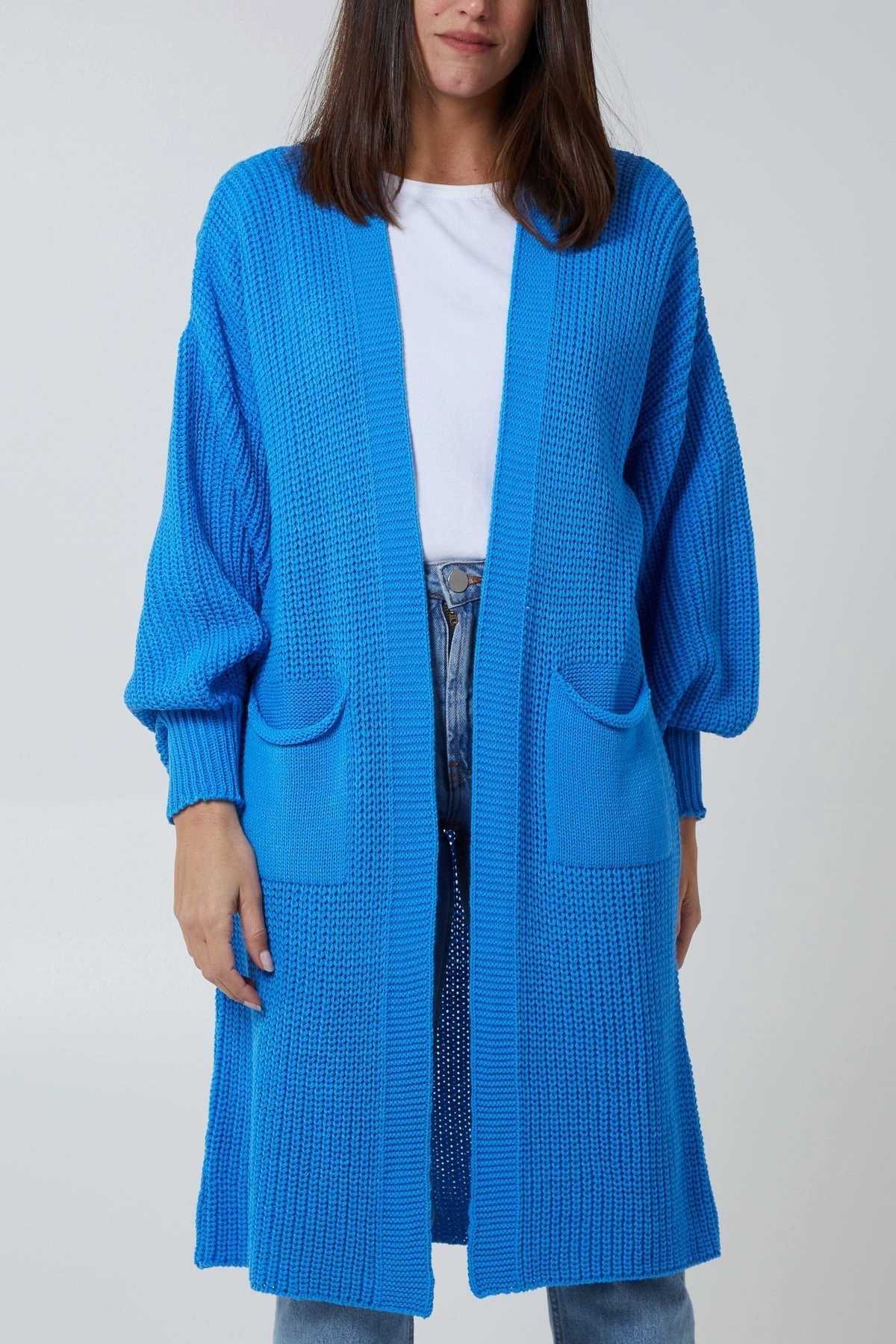 Edge To Edge Knitted Long Cardigan