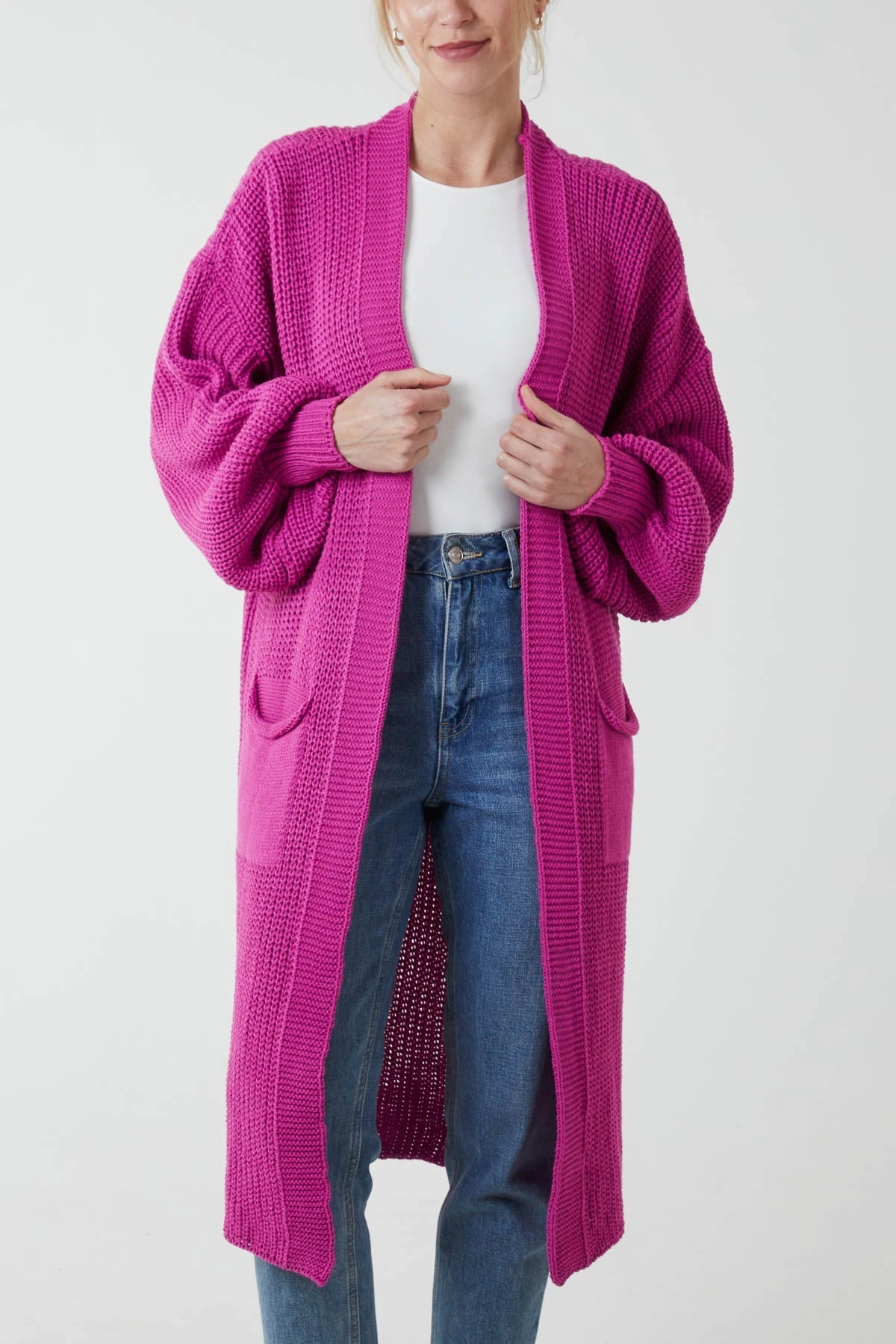 Edge To Edge Knitted Long Cardigan