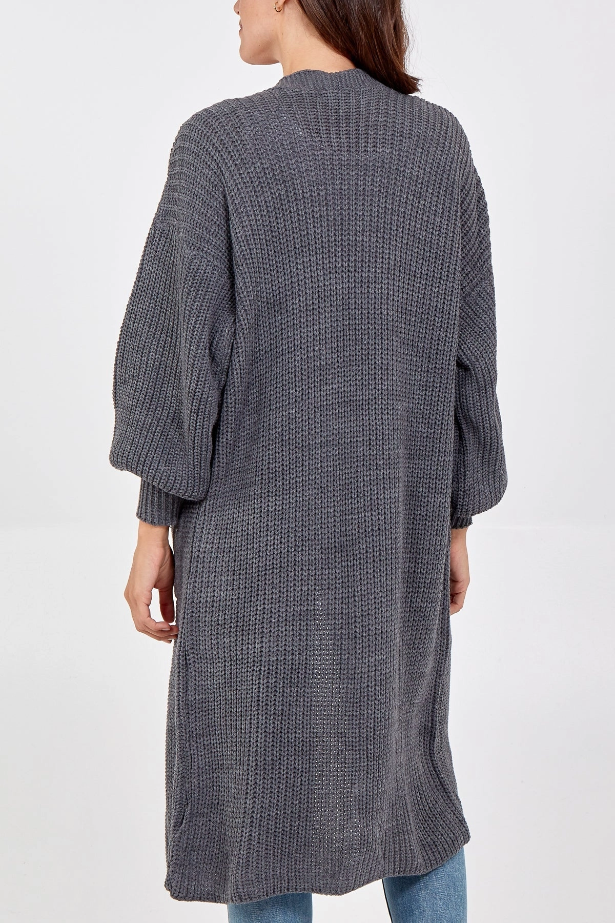 Edge To Edge Knitted Long Cardigan