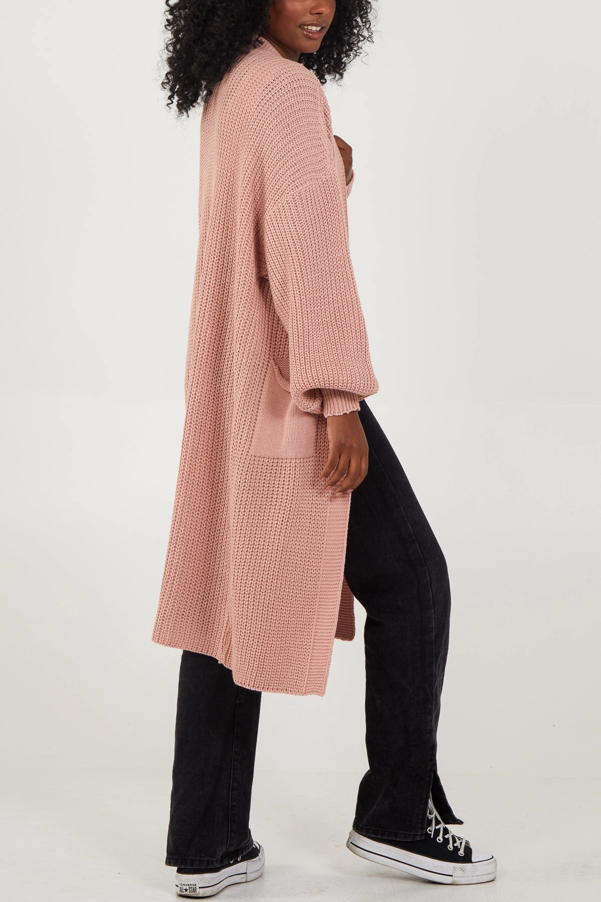 Edge To Edge Knitted Long Cardigan