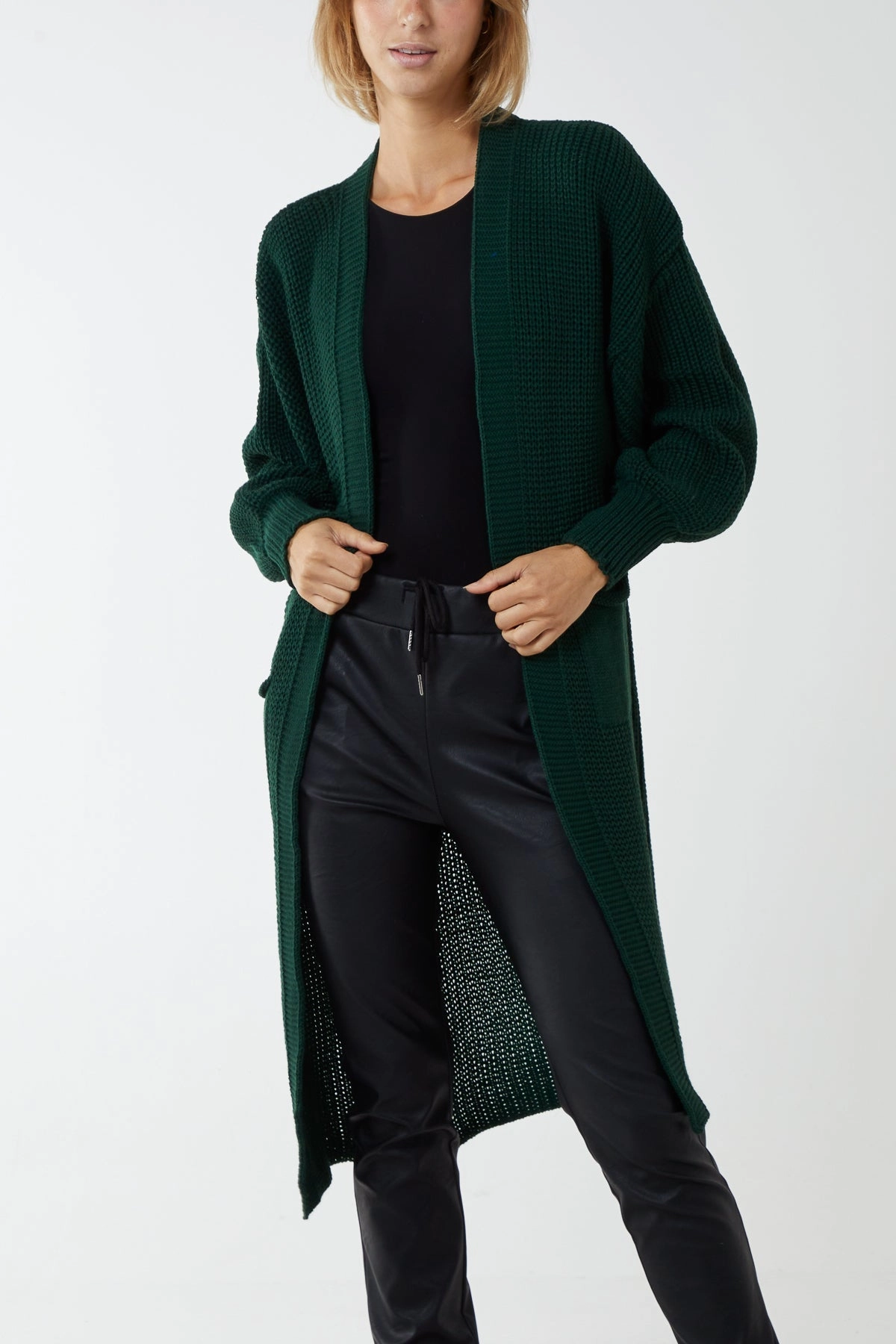 Edge To Edge Knitted Long Cardigan