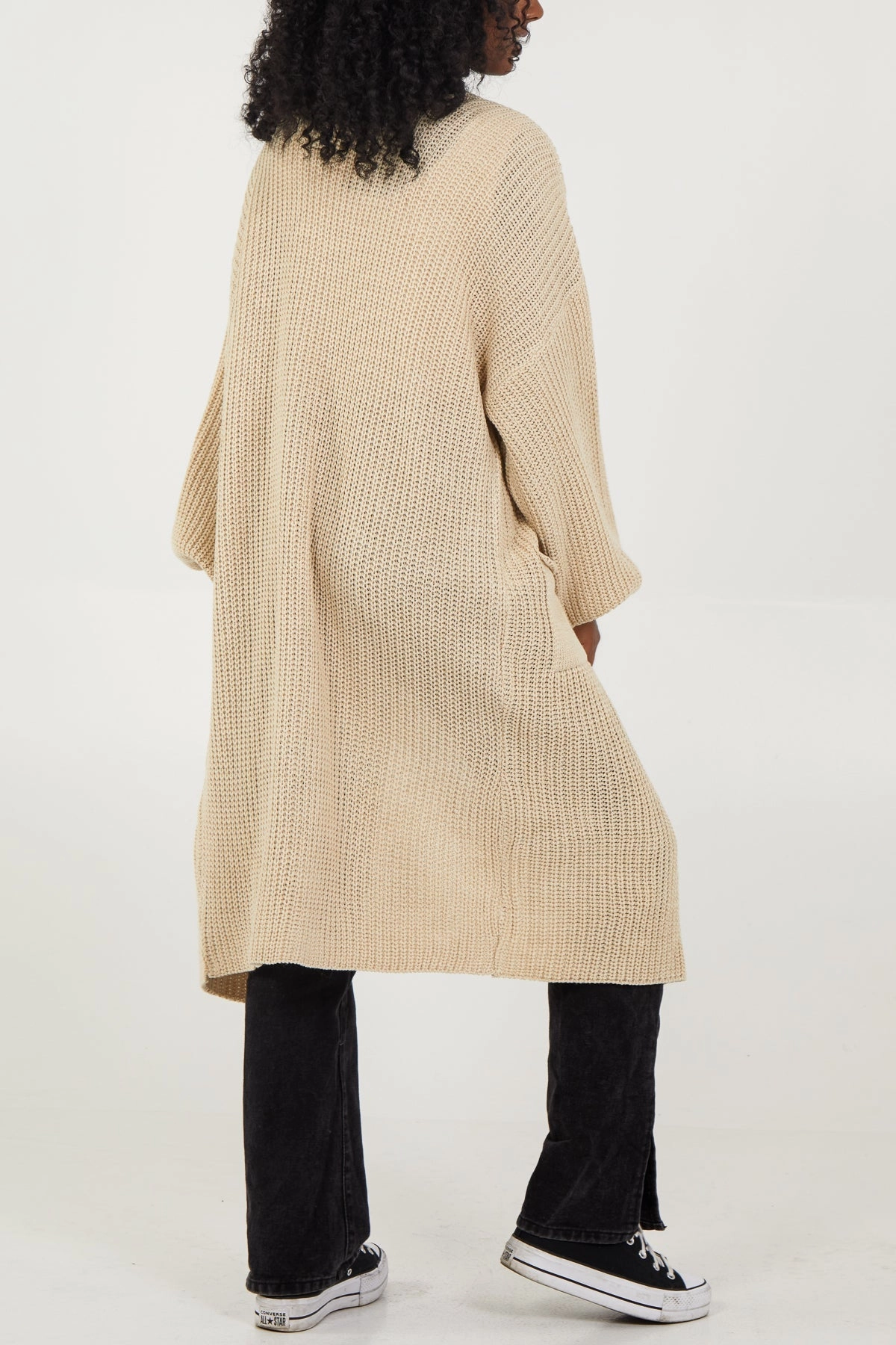 Edge To Edge Knitted Long Cardigan