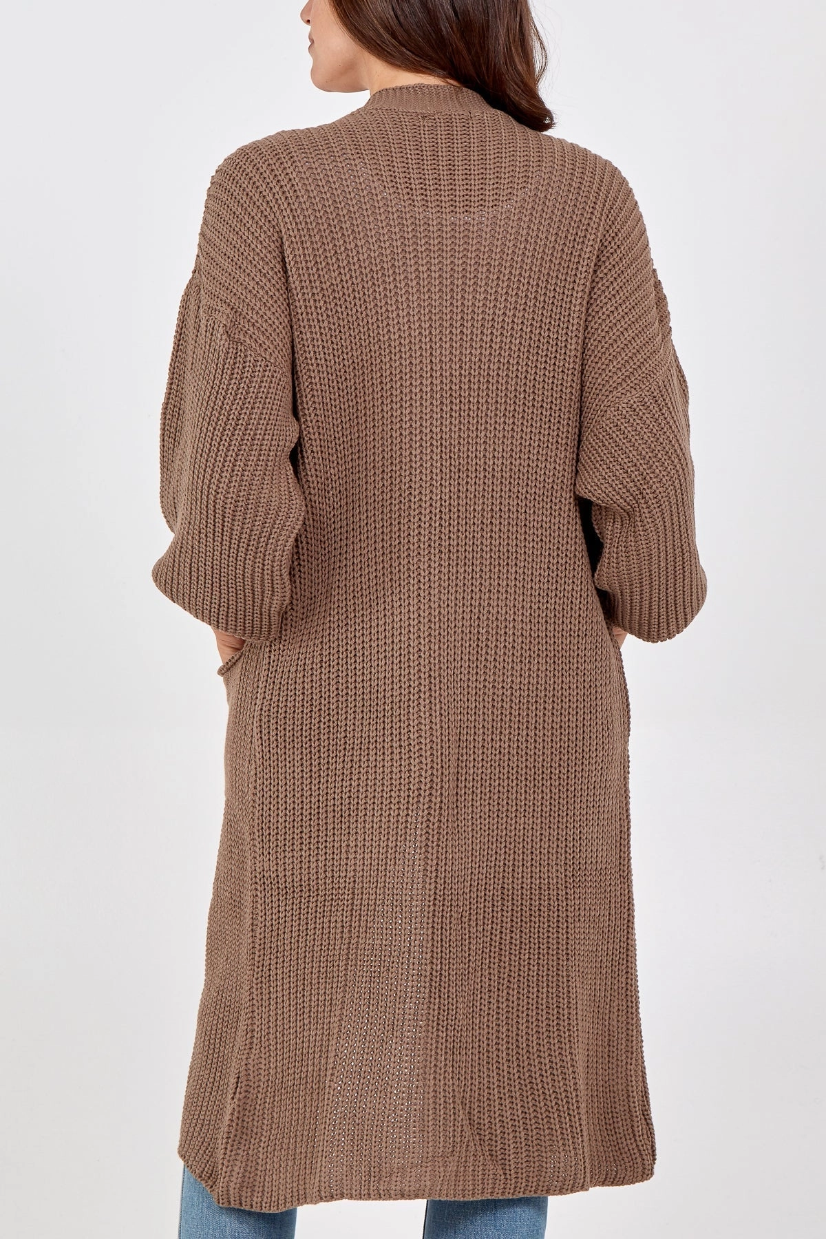Edge To Edge Knitted Long Cardigan