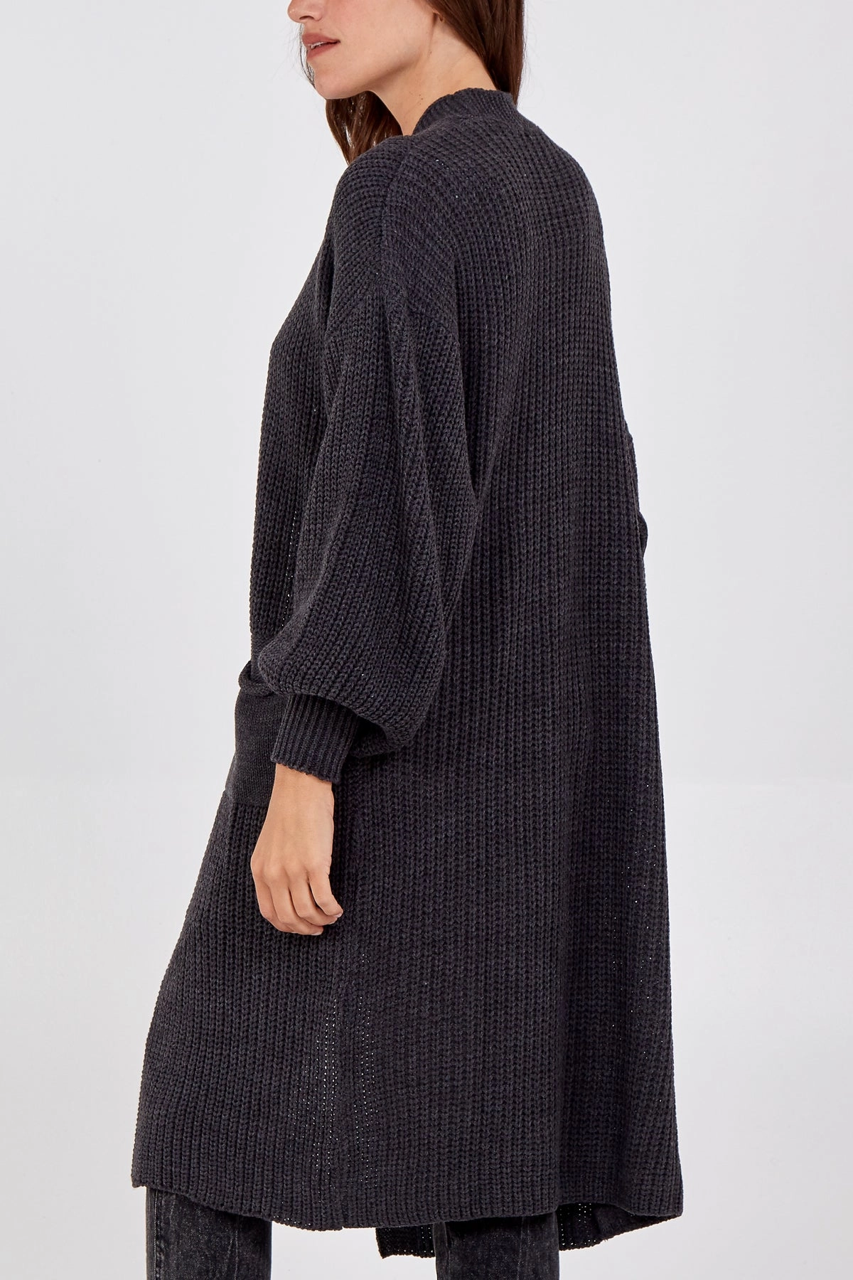 Edge To Edge Knitted Long Cardigan